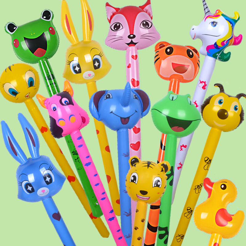 Dibujos Animados 1PC Animal Inflable Niños palo largo de Utilería Juguetes animar al aire libre