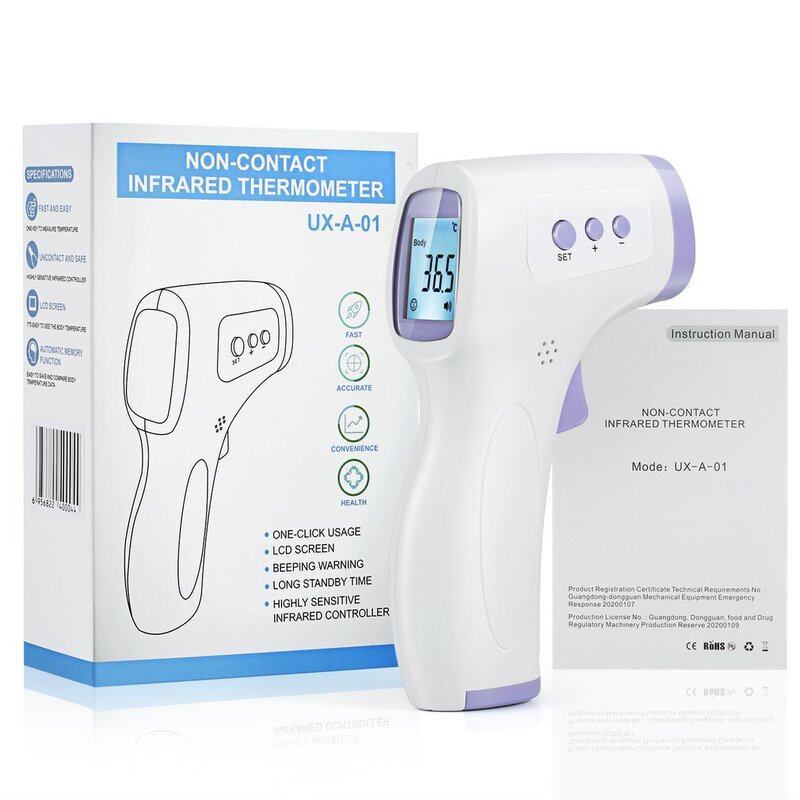 Termómetro infrarrojo sin contacto para bebé frente para adultos y niños con pantalla Lcd herramienta Digital de temperatura láser