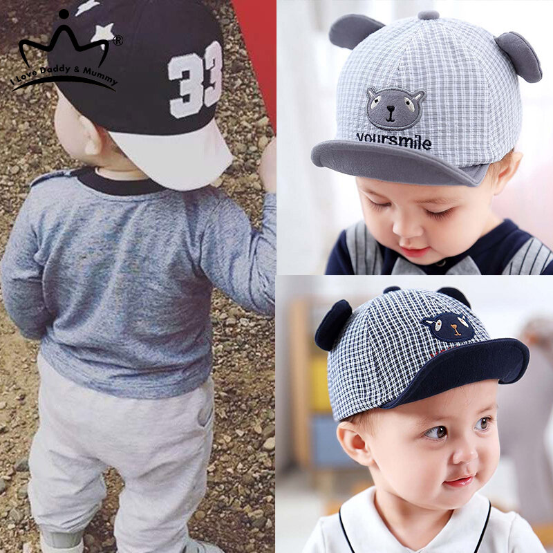 Cute Baby Boy Cap ricamo numero berretto da Baseball per bambini primavera estate cappello da sole in cotone per bambini cappelli con visiera per esterni per bambina