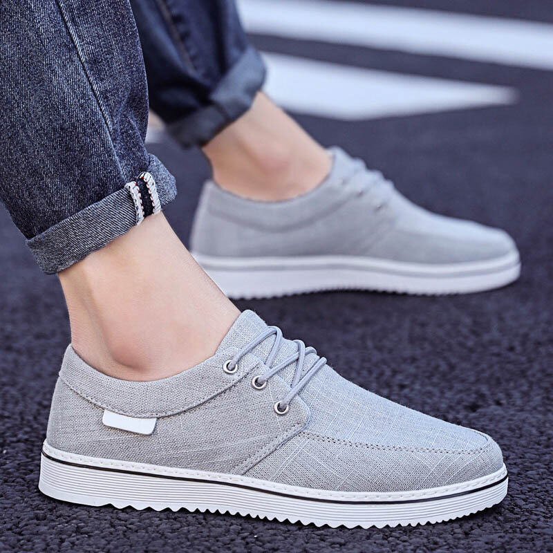 New Mens Canvas Shoes Breathable Casual Shoes For Men Driving Sneaker Summer Spring Comfort Brand Flats Big Size