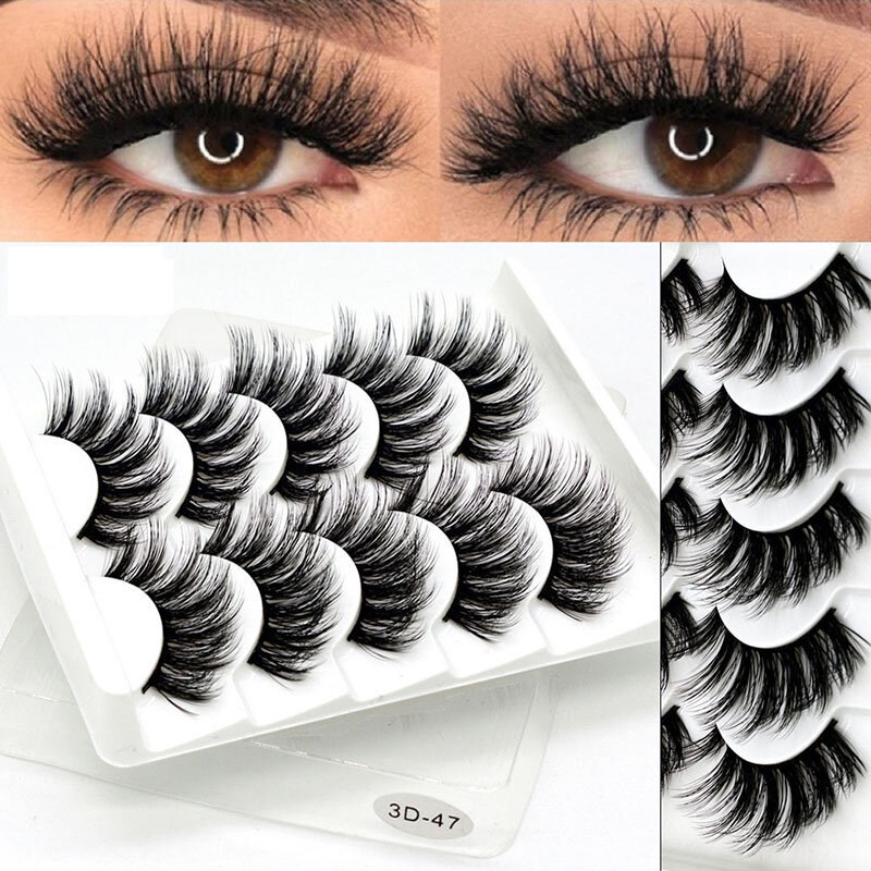 False Eyelashes Faux Mink Hair Wispies Fluffy 3D Multilayers Long Thick Full Volume Beauty New Fashion Eye Lash Extension