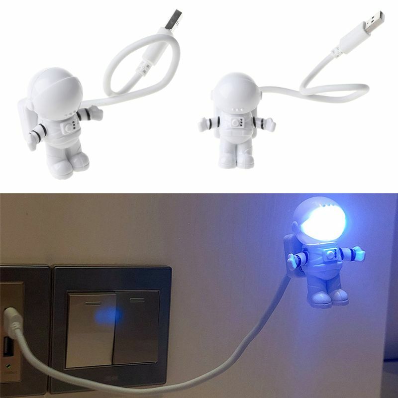 Creative Spaceman Astronaut LED Flexible USB Light Night Light for Kids Toy Laptop PC Notebook