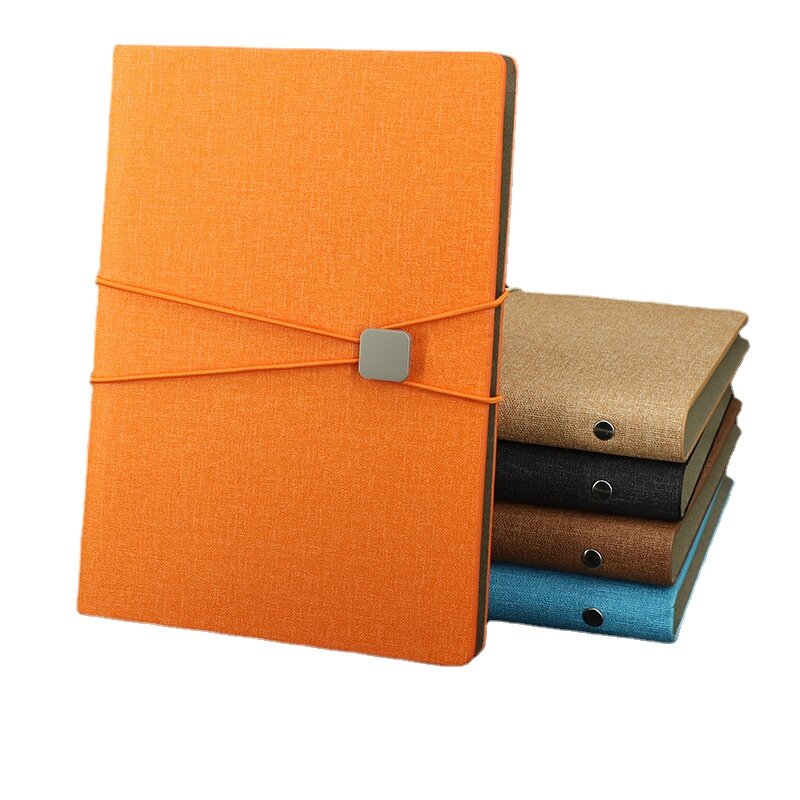 Деловые блокноты размера A5, 100 листов, кожаные блокноты с пряжкой, блокноты для записей, блокноты, чистый блокнот