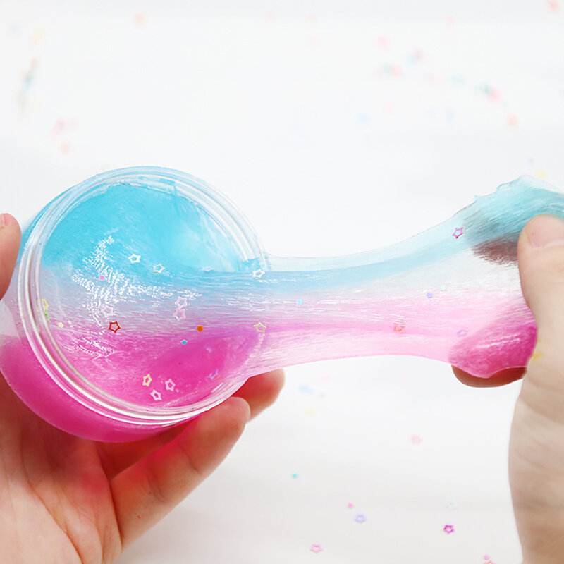 Mengen Kleur Klei Filler Clear Slime Doos Speelgoed Voor Kinderen Crystal Squishies Ijs Diy Modder Speelgoed Stress Reliever