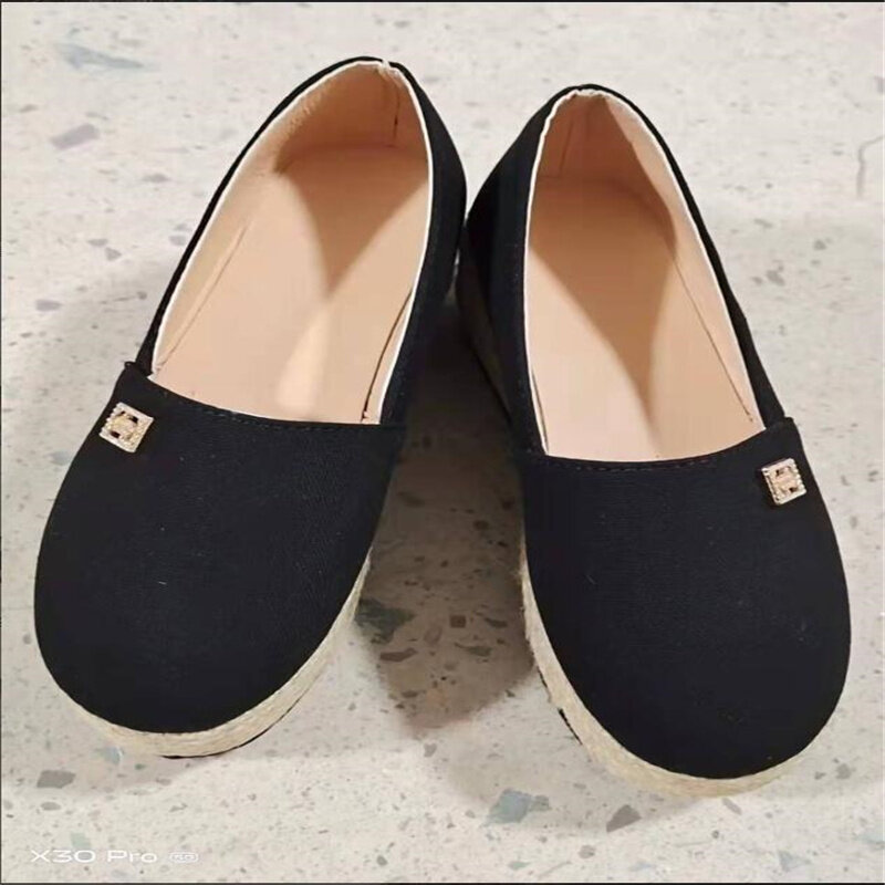 نمط جديد السيدات سميكة سوليد أحذية الصيف مبركن ShoesSolid اللون سميكة سوليد أحذية نسائية أحذية خفيفة أنيقة حذاء قماش