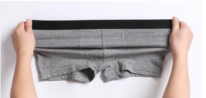 Conjunto de calzoncillos boxer de algodón transpirable para hombre, ropa interior corta masculina, elásticos, color liso