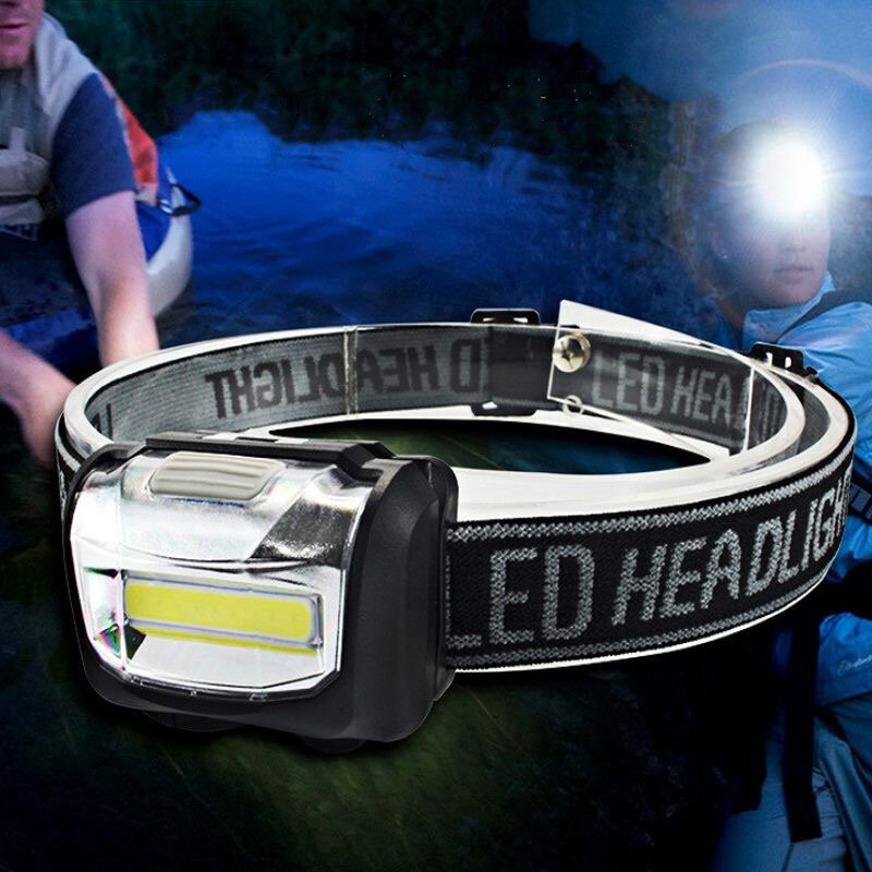 Luz Led frontal portátil para reparación de coche, Mini linterna de cabeza ultrabrillante, batería, iluminación de Faro de Camping y pesca