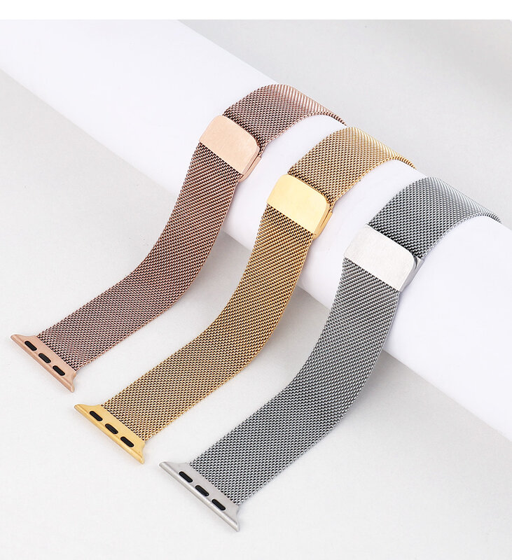 Metal Strap For Apple watch band 44mm 40mm 42mm 38mm stainless steel bracelet magnetic loop iWatch Series 7 3 4 5 6 se 41mm 45mm