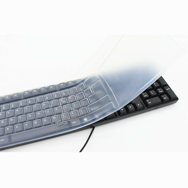 Casing Pengganti Sarung Silikon 14 "/15.6" Keyboard PC Universal untuk Notebook Lapisan Pelindung Bening Transparan Meletakkan Datar