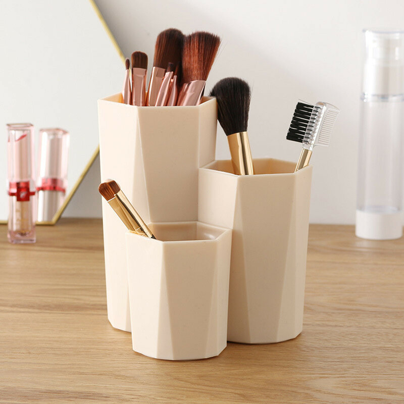 25 # caixa de armazenamento de lápis pote titular de mesa de armazenamento de maquiagem escova titular organizador pote recipiente de armazenamento de escritório organizador