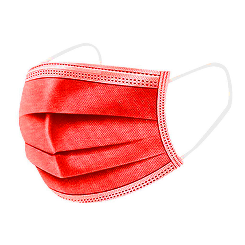 10/20/30/40/50Pc Face Mask Solid Color Breathable Three Layer Dust Masks Mascarillas Proof Protect Face Mouth Cover маска для л