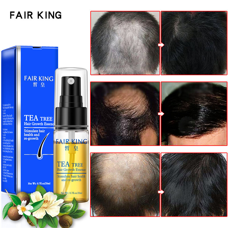 Árvore de chá para crescimento capilar, essência para estimulação do cabelo, recrescimento preventivo de perda, produtos para cabelo, cuidado com o cabelo brilhante