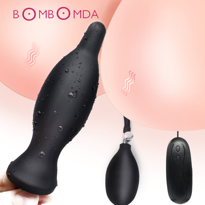 10 Speed Inflatable Anal Vibrator For Adult Anal Dilator Expandable Huge Big Dildo Butt plug Sex Toys For Men Prostate Massager