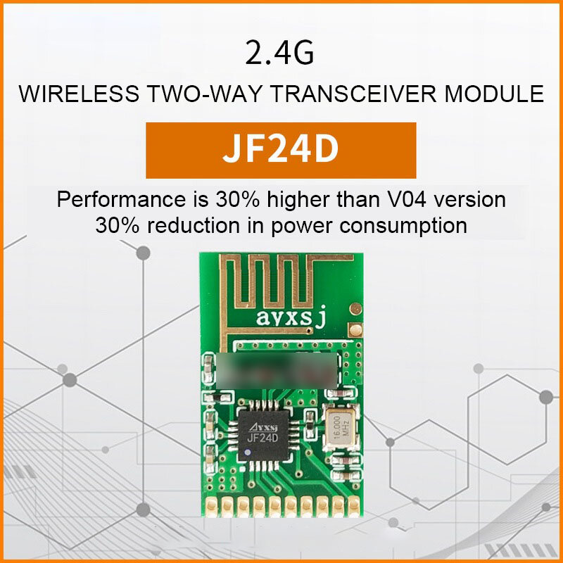 V05 2.4G Wireless การรับส่งข้อมูลแบบสองทิศทางโมดูลไร้สาย2.4G ไร้สายรับและส่งโมดูล JF24D