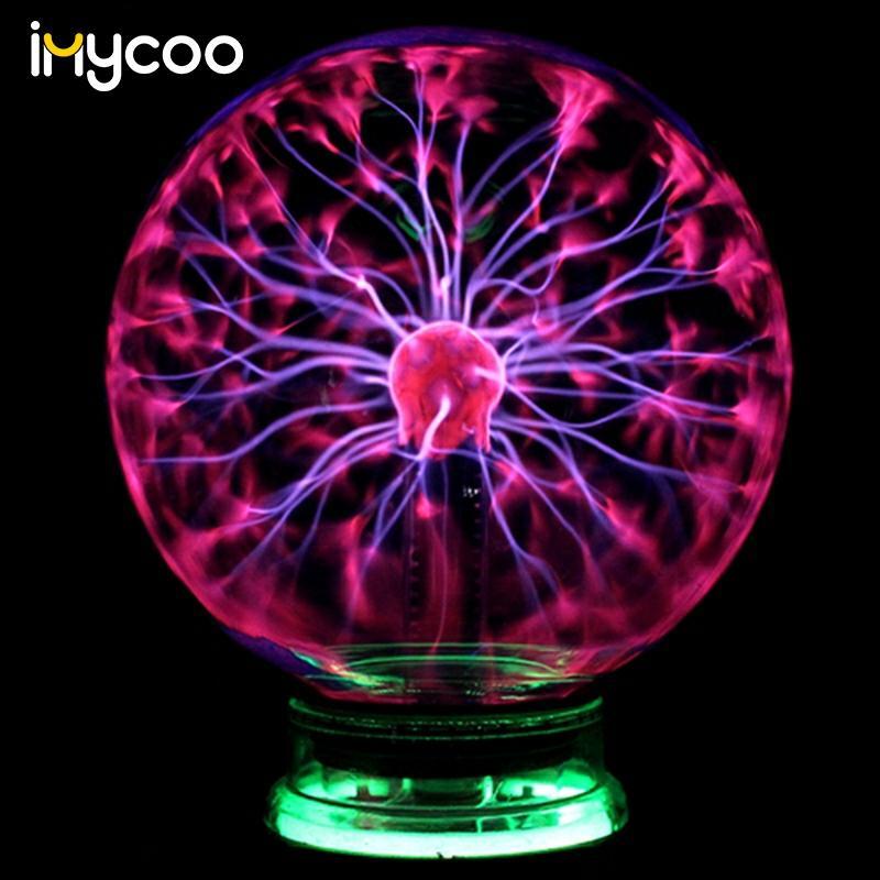 Bola de Plasma mágica de cristal para niños, luz nocturna de esfera de 3, 4, 5 y 6 pulgadas, regalo para Año Nuevo, novedad
