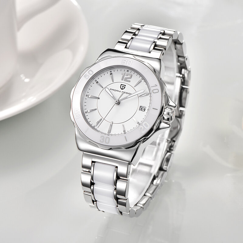 PAGANI DESIGN-relojes de cerámica para mujer, pulsera de cerámica de alta calidad, reloj deportivo de marca de lujo a la moda, femenino