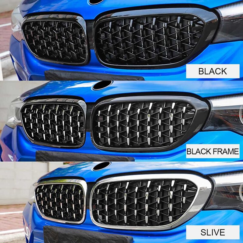 Car Front Bumper Racing Grill for BMW 3 Series F30 F31 F35 320i 328i 335i 2012-2018 Diamond Grille Kidney Replacement Grilles