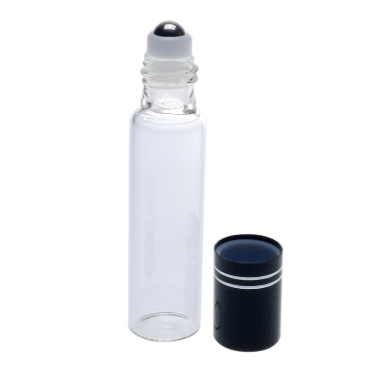 ISKYBOB 10 ML di Viaggio Chiaro Rullo Riutilizzabile Olio Essenziale di Roll-on di Vetro Bottiglia di Profumo Accessori Da Viaggio di trasporto libero