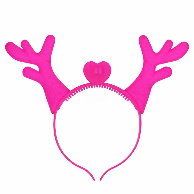 Świecąca zabawa Unisex dziewczyny śliczne kreatywne moda święta bożego narodzenia styl Cartoon Elk Cosplay nakrycia głowy Hairband prezenty
