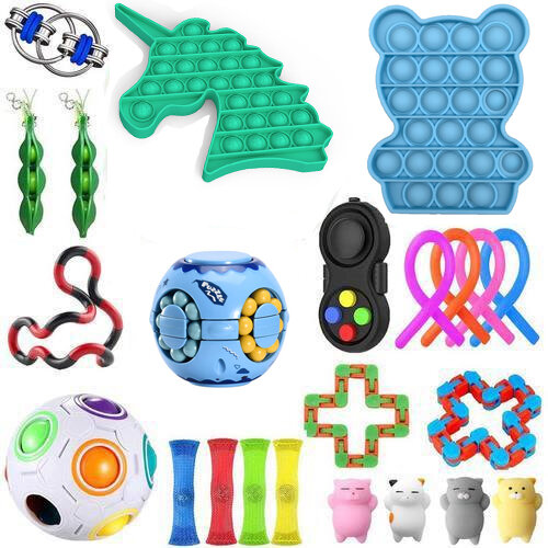 Fidget juguetes juguete antiestrés conjunto elástico cuerdas mármol alivio regalo adultos chica niños sensorial de estrés socorro Fidget Juguetes | Juguetes Fidget | Fidget Juguetes