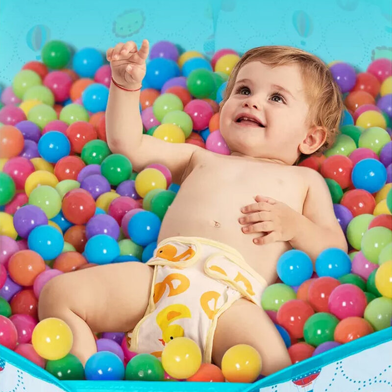 Bolas de plástico ecológicas, brinquedos macios para crianças, para piscina, praia e piscina de ondas de oceano, 400