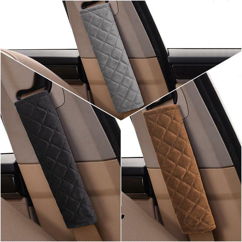 Funda para cinturón de seguridad de coche, almohadillas para los hombros, cojín cálido de felpa corta, protector de seguridad para los hombros, cinturón de seguridad automático