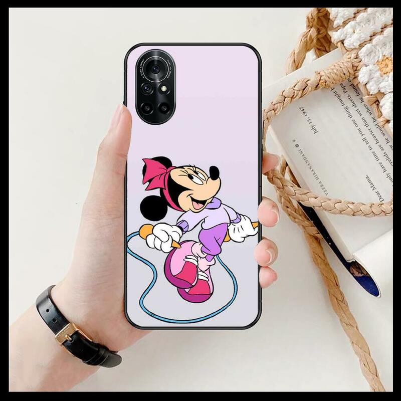Funda de teléfono con diseño de Minnie Mouse, carcasa transparente para Huawei Honor 20 10 9 8A 7 5T X Pro Lite 5G, color negro