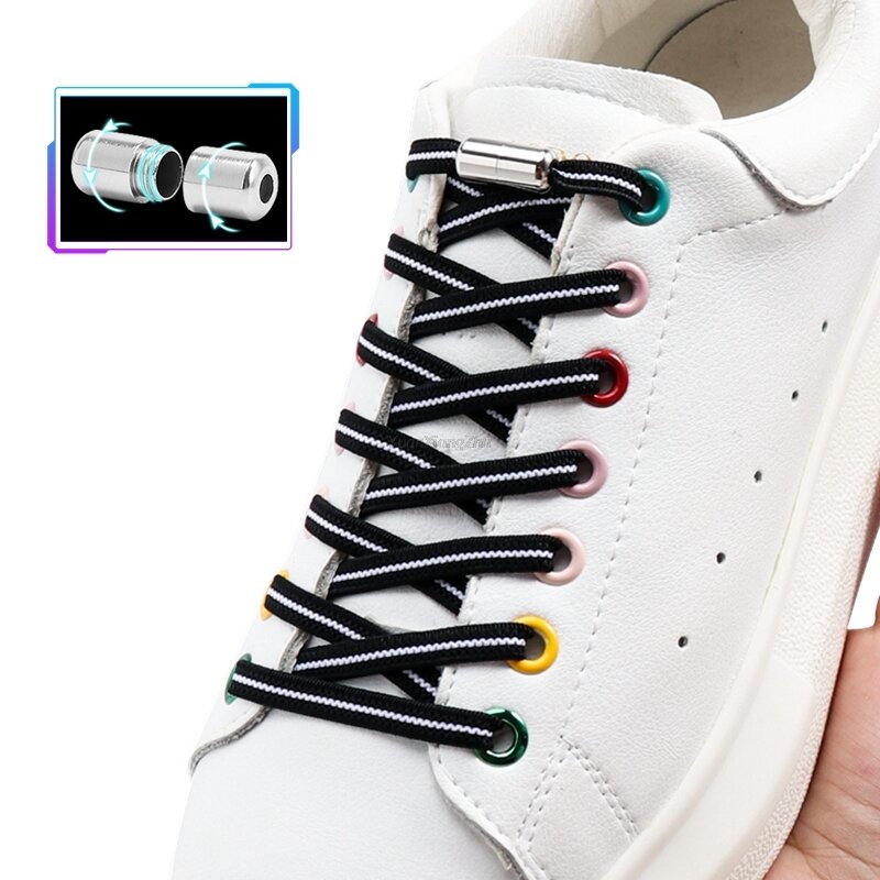 Cordones elásticos para zapato que No se ata, cordones planos para zapatillas, sin lazos, bandas de goma de encaje rápido para niños y adultos, nuevos