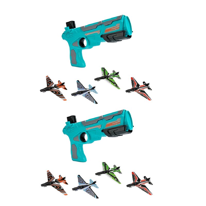 2 stück Katapult Flugzeug Spielzeug Launcher 4 Schaum Flugzeug DIY Zubehör Spielzeug