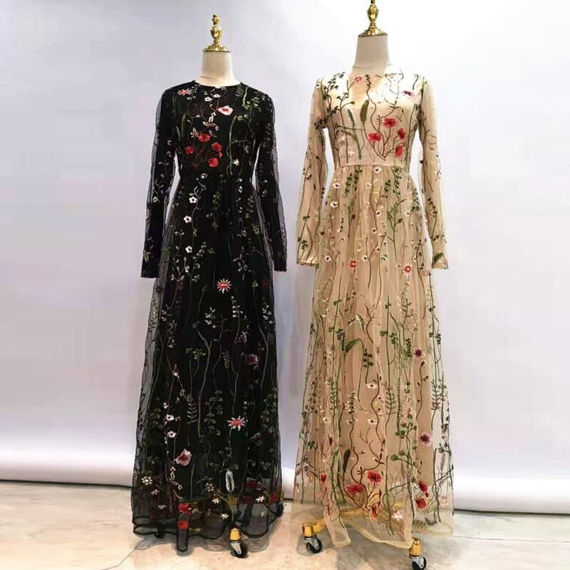 Floral Abaya Dubai Türkischen Muslimischen Kleid Abayas Für Frauen Abend Hijab Dresse Kaftan Kaftan Robe Islam Kleidung Tesettur Elbise