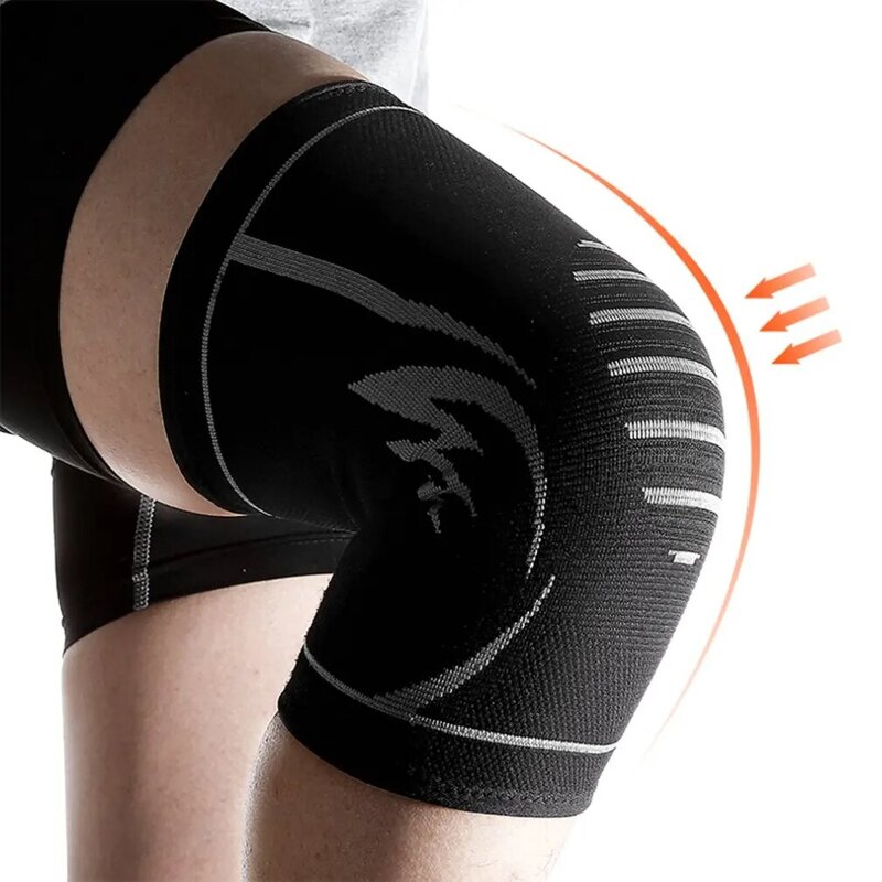Вязаные наколенники, прочный нейлоновый бандаж для коленей, спортивные защитные накладки, Ультратонкий защитный наколенник для коленей
