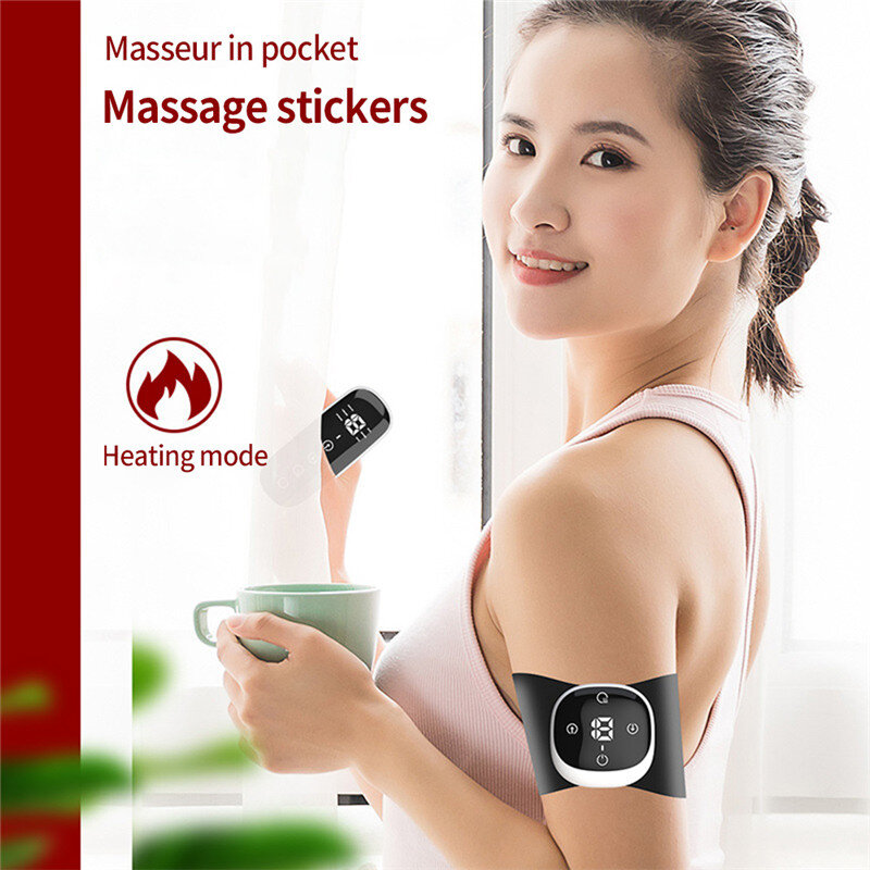 Mini Electric Portable Massage Patch Current Pulse Massage Patches Neck Massage Shoulder Cervical Vertebra Massager Body Relax