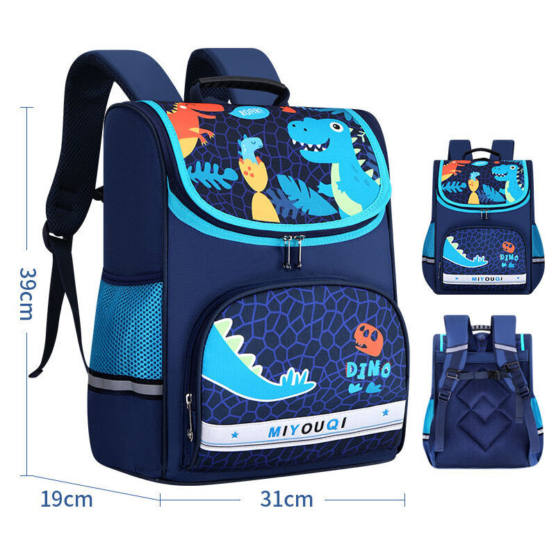 Kids School Bags for Boys Girls Cute Cartoon Primary School Backpack Child Orthopedic Waterproof Nylon Bookbag