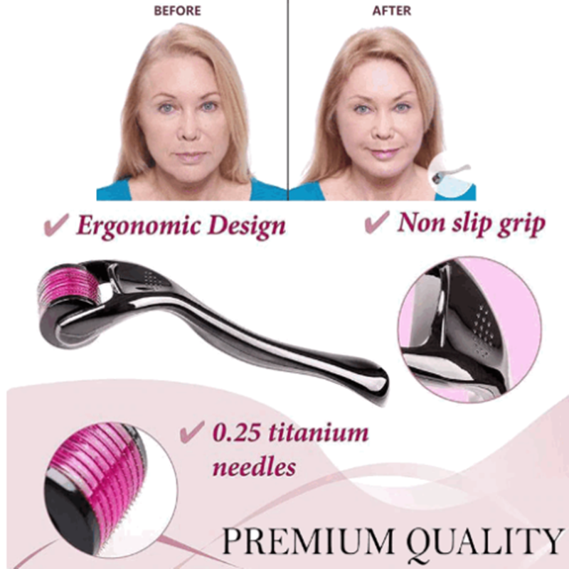 Dropship  540 Derma Roller 0.2/0.25/0.3mm Needles Titanium Mezoroller  Pen Machine for Skin Care Hair-loss Treatment Pen