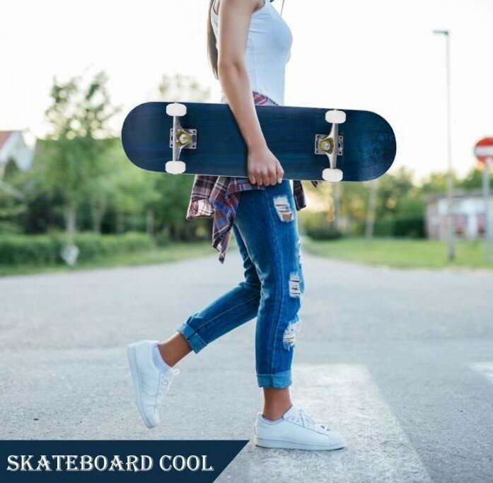 Kids Street Skateboard Mini Cruiser Four-Wheel Cartoon Longboard Outdoor Sports Skate Board & Accessories Roller Skateboard