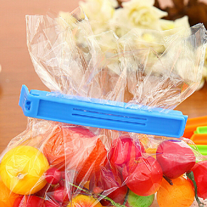 Clips de plástico para bolsas de comida, Clips de sellado multifunción portátiles para aperitivos, frutas y alimentos, Color aleatorio