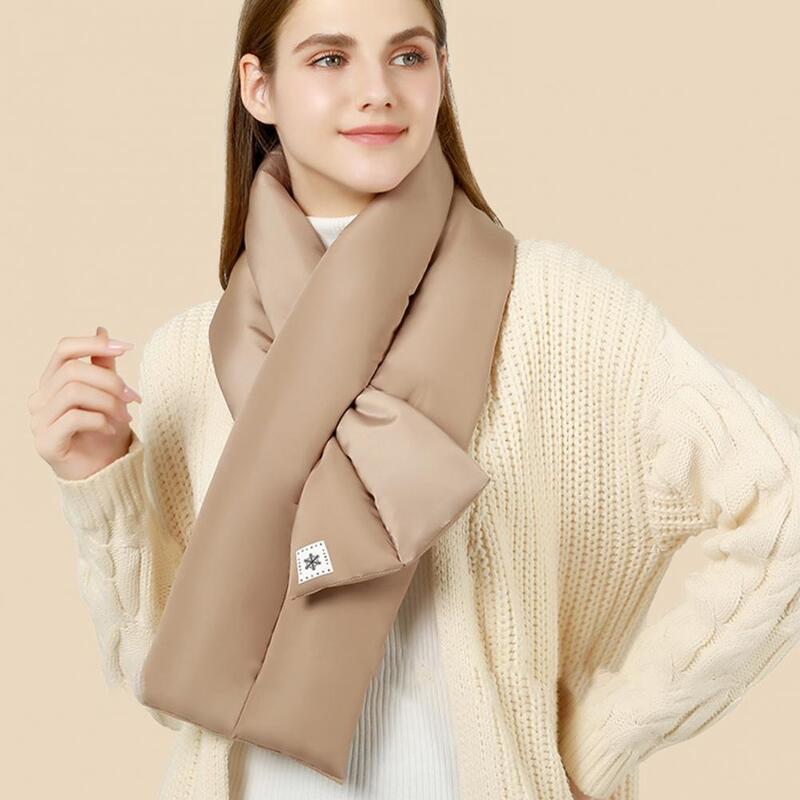 Neck Warmer Down Scarf Heat Gathering Winter Puffer Scarf Breathable No Deformation  Useful Premium Down Filled Puffer Scarf