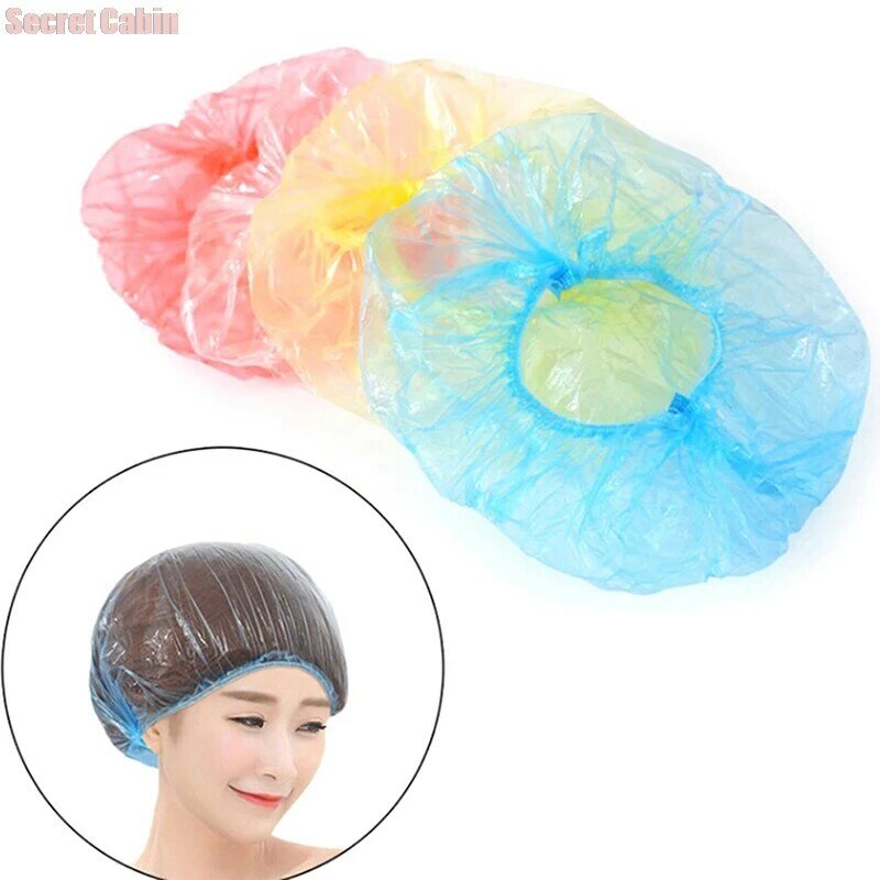 Sombrero desechable de plástico para Microblading, esterilizado permanente para tatuaje de cejas, Catering, maquillaje, Red para el cabello, 100 unids/lote