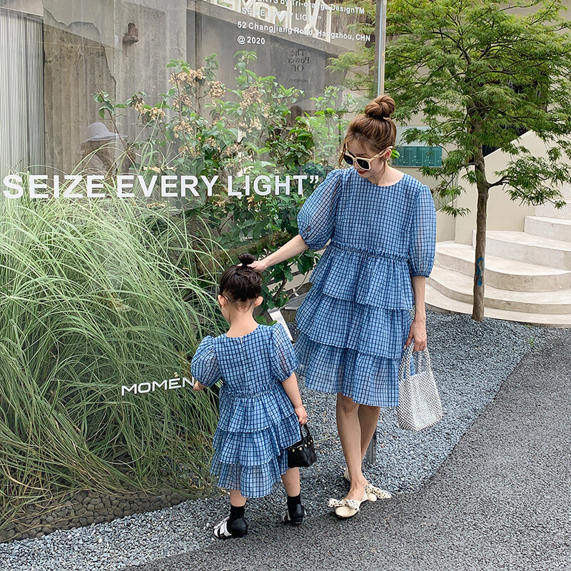 2021 Mommy And Me Clothes New Parent-child Dress Summer Cake Dress Mom And Daughter Matching Clothes Family Matching Clothes