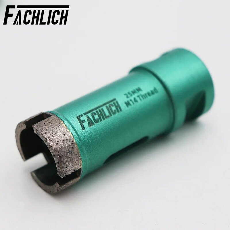 Fachlich 2pcs/pk Dia 25mm Welded Diamond Drilling Core Bits Wet Drill Bits Hole Saw For Drilling Marble, granite M14 thread