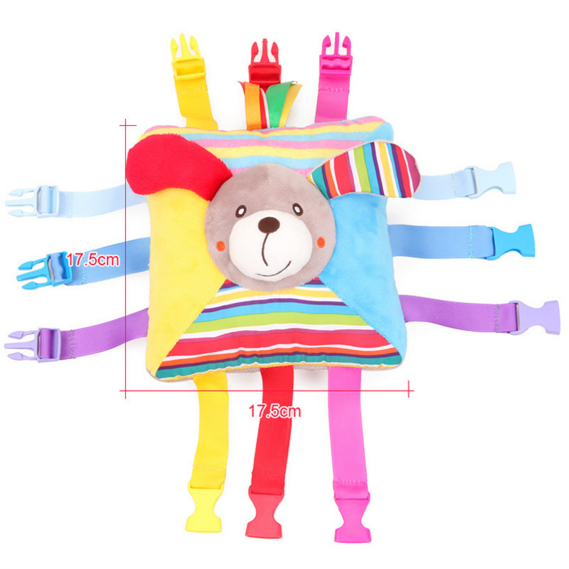 Spielzeug für Kleinkinder Aufklärung Erkenntnis Tier Baby Rasseln Neugeborenen Spielzeug für Kinderwagen Plüsch Cartoon Baby Spielzeug 0-6 jahre alt