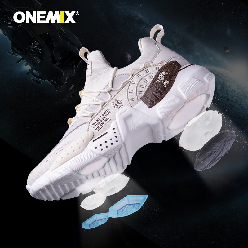 ONEMIX – chaussures de course pour hommes, baskets Ulzza Harajuku à plateforme d'amortissement, de sport rétro, de marche, pour augmenter la taille, nouvelle collection 2023