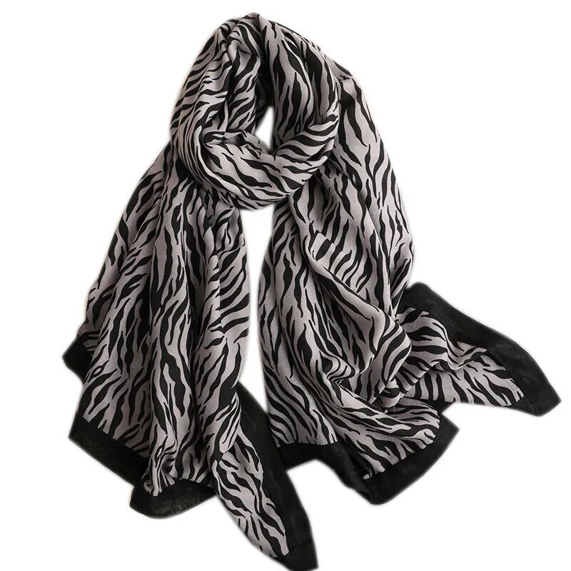 Femminile Scialli di Inverno Della Stampa Della Zebra Delle Donne Caldo Cotone di Pashmina Sciarpe Hijab Foulard Spiaggia Della Sciarpa 2020 di Modo