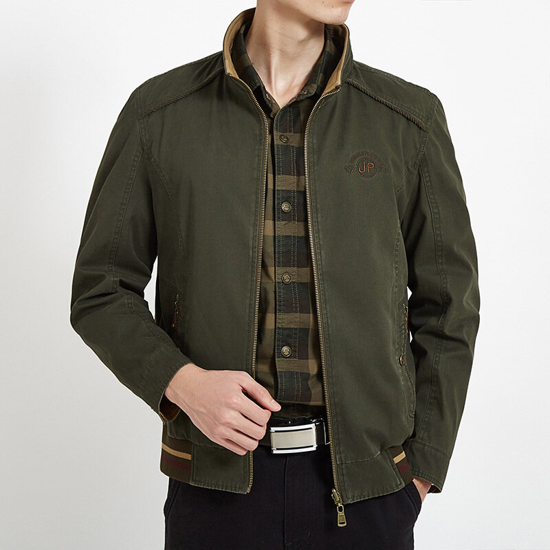 Veste militaire Double face pour homme, veste d'affaires décontractée en coton, à poches multiples, 7XL 8XL, printemps automne