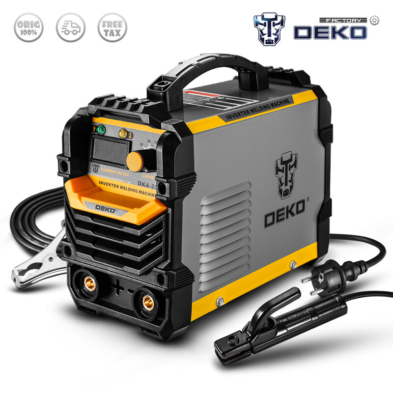 DEKO-máquina de soldadura portátil eléctrica de arco DKA, nueva serie 200A 4.1KVA IGBT, soldador MMA de 220V para el hogar, Trabajos de soldadura de bricolaje