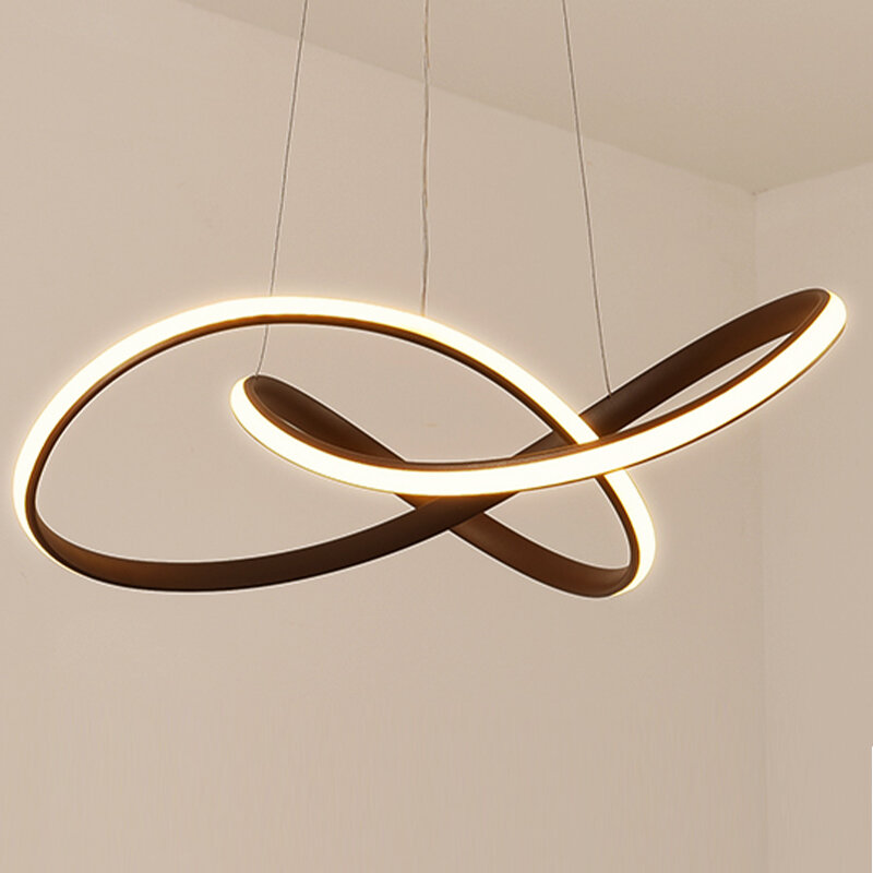 Modern LED Chandelier Minimalism Pendant Lamp For Living Room Dining Room Kitchen Bedroom Simple Remote Control Hanging light