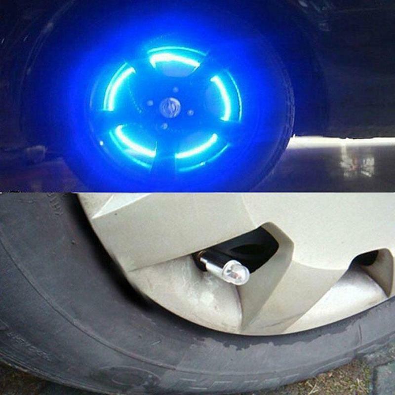 LED Licht Lampe Für Fahrrad Auto Motorrad Rad Reifen Reifen Ventil Kappe Neon LED Licht Lampe 2020 Auto Reifen Zubehör