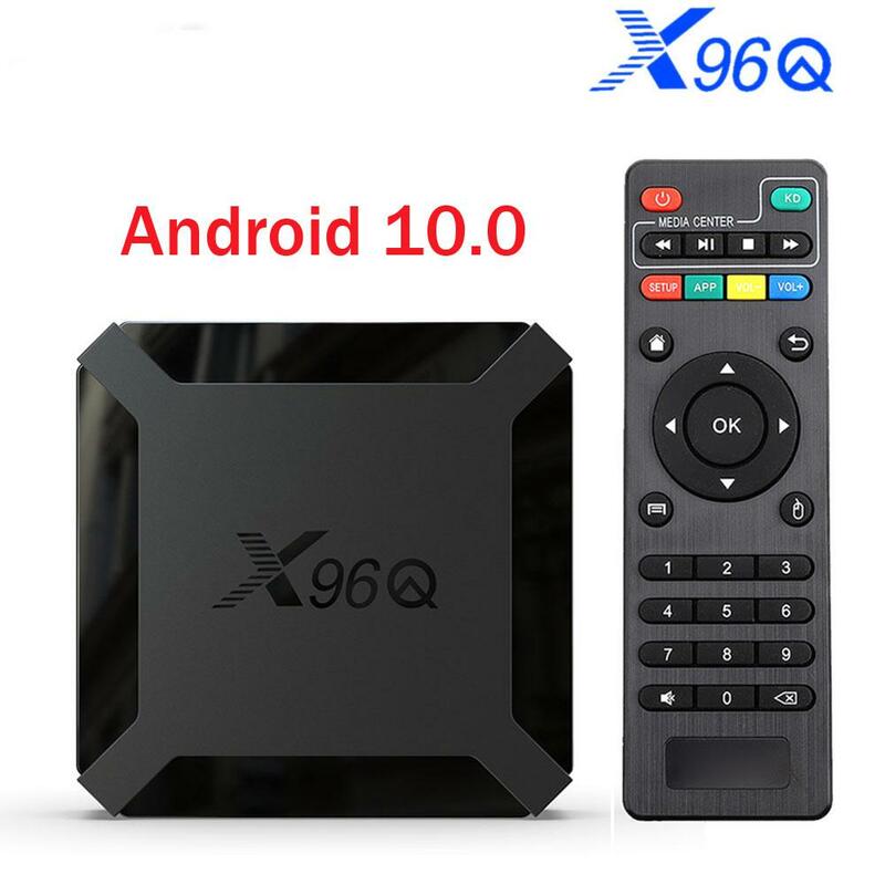 TV BOX Android 10.0 X96Q Allwinner H313 Quad Core 4K Smart Android TV 2.4G Wifi X96 Q Set Top BOX Sinyal TV Pintar