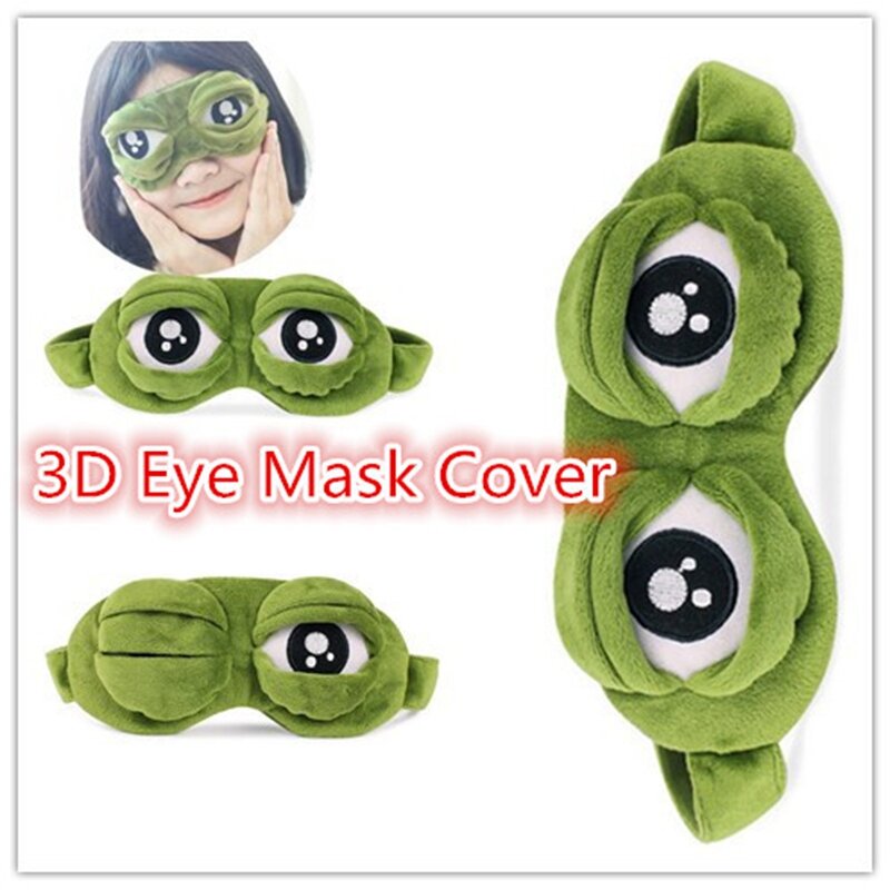 Cute Eyes Cover The Sad 3D Eye Sleep Mask Cover Sleeping Rest Sleep Anime Funny Gift Shade Eye Patch Women Girl Travel Blindfold