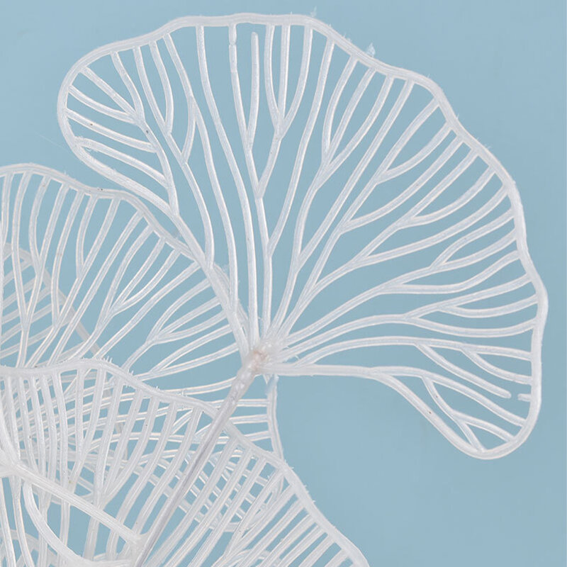 De plástico simulación Fan de hoja de Ginkgo planta con hojas artificiales adornos de vacaciones decoración de la boda de arreglo de flores arte Floral